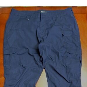 5.11 Tactical Men's 40x32 Navy Blue Ripstop Cargo Pants Relaxed Fit Taclite